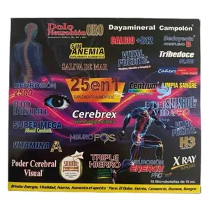 Multivitamina completa 25 en 1 con 10 Microbotellas