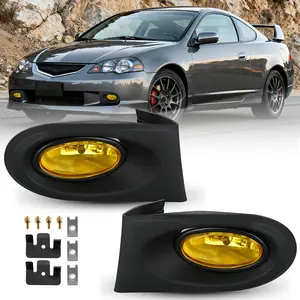 Nilight Fog Lights Assembly, Glass Lens with Higher Transmittance & Long-Lasting H11 12V 55W Bulbs, Compatible with 2002-2003-2004 Acura RSX (Left Driver & Right Passenger Side, Amber)