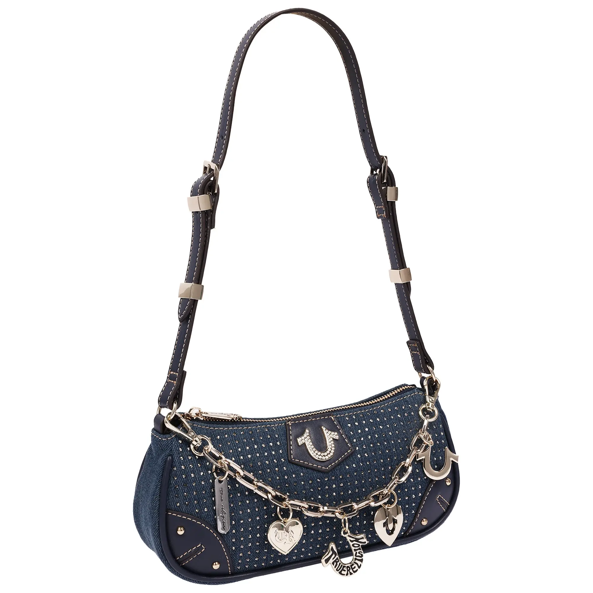 True Religion Sparkle Denim Shoulder Bag