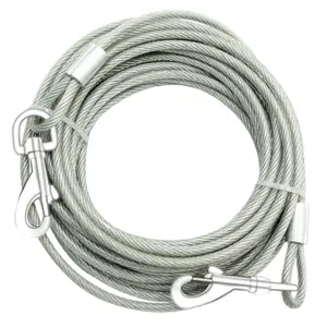 Dog Tie Out Cable,30ft Dog Lead-Heavy Duty Tie Out Cable for for Large Dogs Up to 125lbs-Dog Chain for Yard-Outside Dogs Runner Tether Line, No Tangle Leash