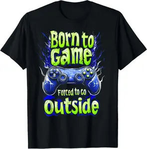 100% Cotton Unisex Funny Gaming Graphic Tee For Video Gamer T-Shirt
