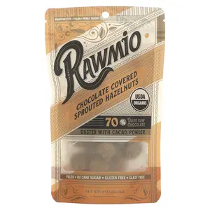 Rawmio Chocolate Covered Sprouted Hazelnuts, 2 oz (56.7 g)