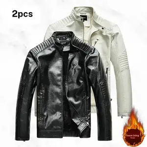 Men's Motorcycle Style Leather Jacket, Trendy & Stylish, Fleece Lined for Extra Warmth, Perfect for Men on the Go, Available in Multiple Colors, Versatile Outerwear genuine leather barn jacket outfit men jacket short winter coat outdoor clothing windbre