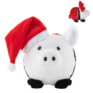Santa Claus Christmas Plush Piggy Bank for Kids, Stuffed Animal Coin Bank