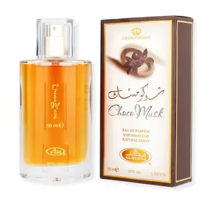 Al Rehab Choco Musk Eau De Perfume Natural Spray 50 ml (1.65 fl. Oz) Unisex Cocoa Vanilla Sandalwood Parfum with Scented Gift Blend mini perfume