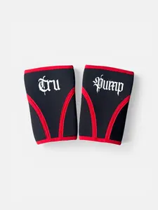 Tru Pump High-Performance Compression Knee Sleeves Black/Red for Athletes & Lifters Enhance Stability & Performance Knee Stabilizer