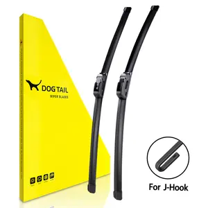 DOG TAIL All-for J-HOOK Wiper Arm-Zero Noise-Season Wiper Blades - 100% Streak-Free - Classic Auto Accessories-Car Parts Automotive Replacement-Quick installation and durable frameless fix weatherproof aero  disc floating taill outdoorfun