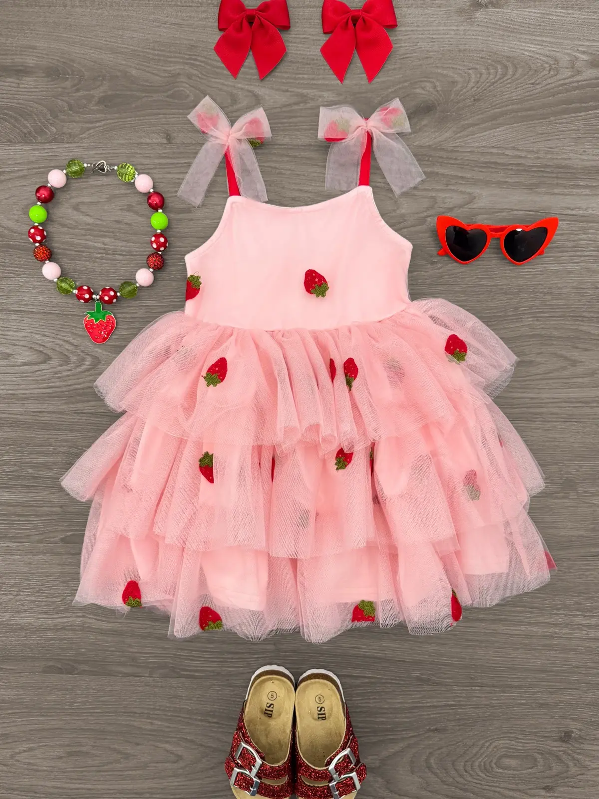 Strawberry Tulle Dress