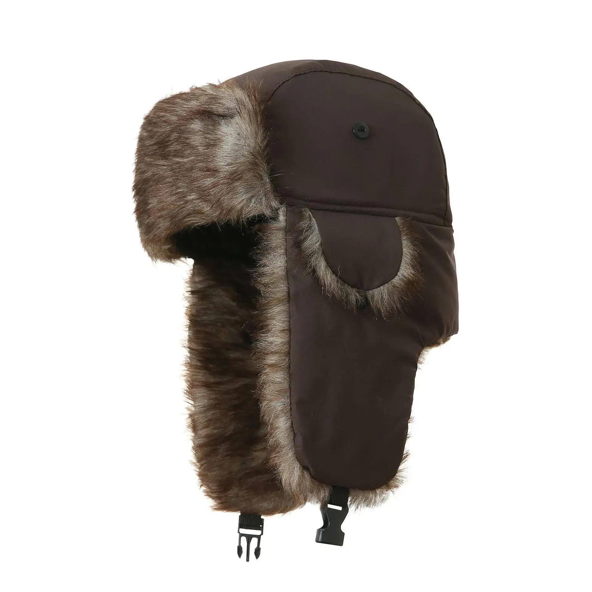 Winter Cold Weather Trapper Hat Warm Faux Fur Winter Hat with Ear Flaps Windproof Waterproof Snow Ski Hats for Men Women