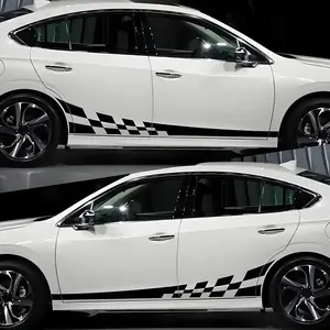 Car Body Side Line Sticker, Car Door Waistline Decal, Stylish Side Skirt Stripe Patch, Full Vehicle Decoration Accessory, Car Decals, Universal Car Sticker