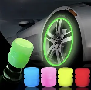 4-Pack Luminous Tire Valve Caps for Car, Bike, and Motorcycle