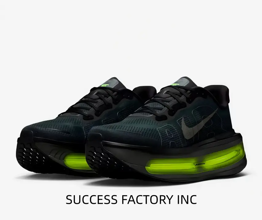 Black Performance Running Shoes with Full-Length Visible Air Cushion & Breathable Knit Upper – Engineered for Long-Distance Comfort, Daily Training & Urban Exploration