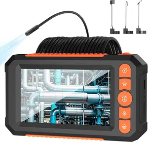 Endoscope Camera with Light, 1080 HD Inspection Borescope Camera with 4.3" LCD Screen and 8 LED Lights, 16.5ft Semi-Rigid Cord, IP67 Waterproof Endoscope for Sewer, Tools(No Photos Allowed)