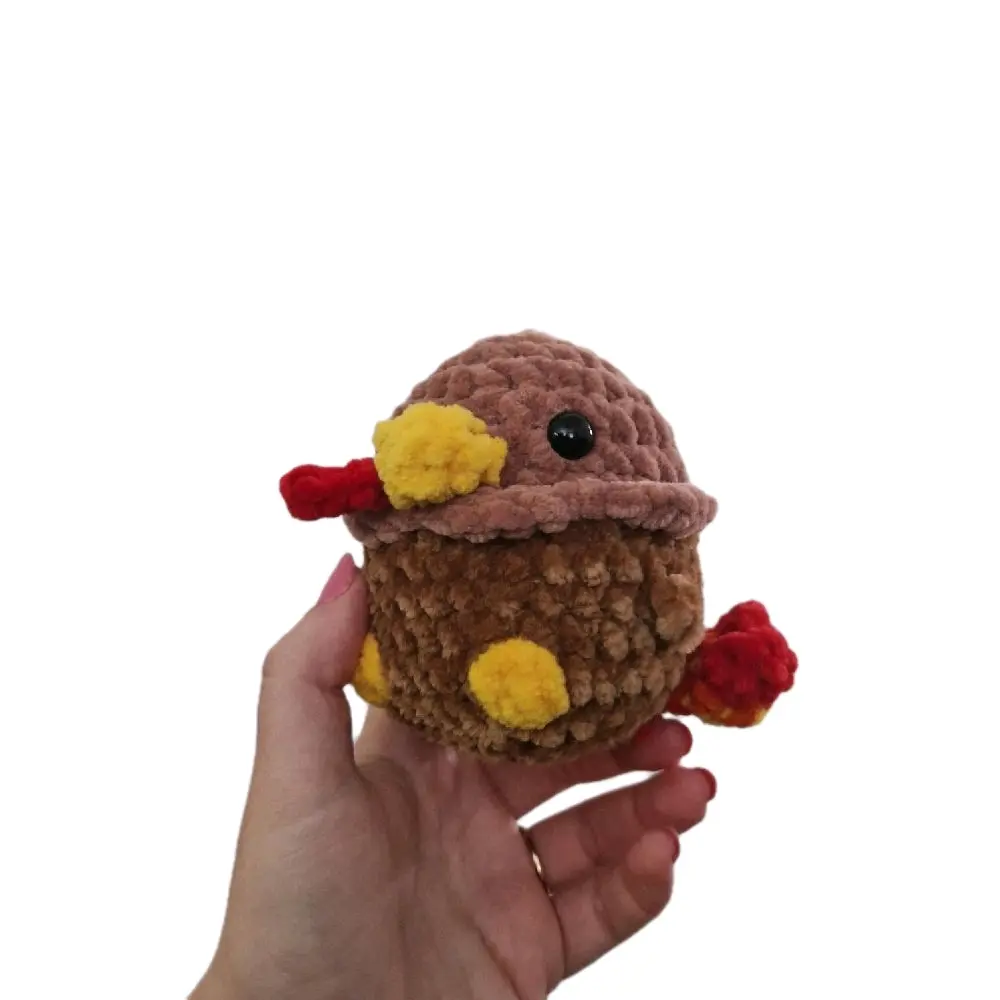 Turkey plushie crochet amigurumi brown handmade