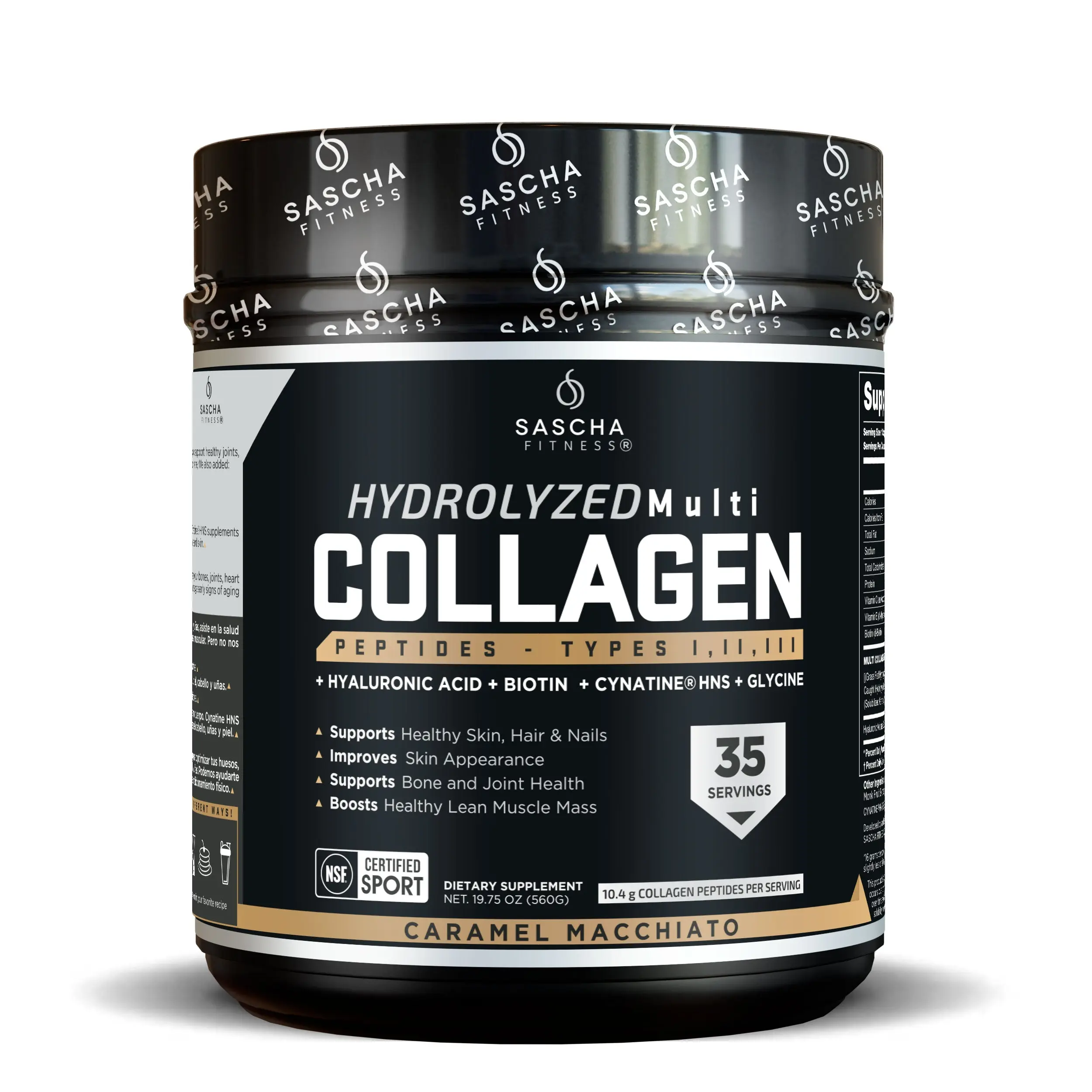 SASCHA FITNESS Hydrolyzed Multi Collagen | CARAMEL MACCHIATO