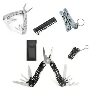 24-In-1 Multi-Purpose Universal Pliers, Multitools, Durable Anti-Slip Maintenance Tool, Outdoor Tools, Multifunctional Tool, Wire Cutting Function, Ideal for Survival Camping Hunting, Stainless Steel