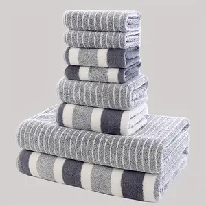 8 Piece Bath Towel Set, Includes 2 Hand Towels, 2 Bath Towels, 4 Face Cloths, Super Soft Thick Absorbent Quick Dry Shower Towels, Thickened Wash Towel