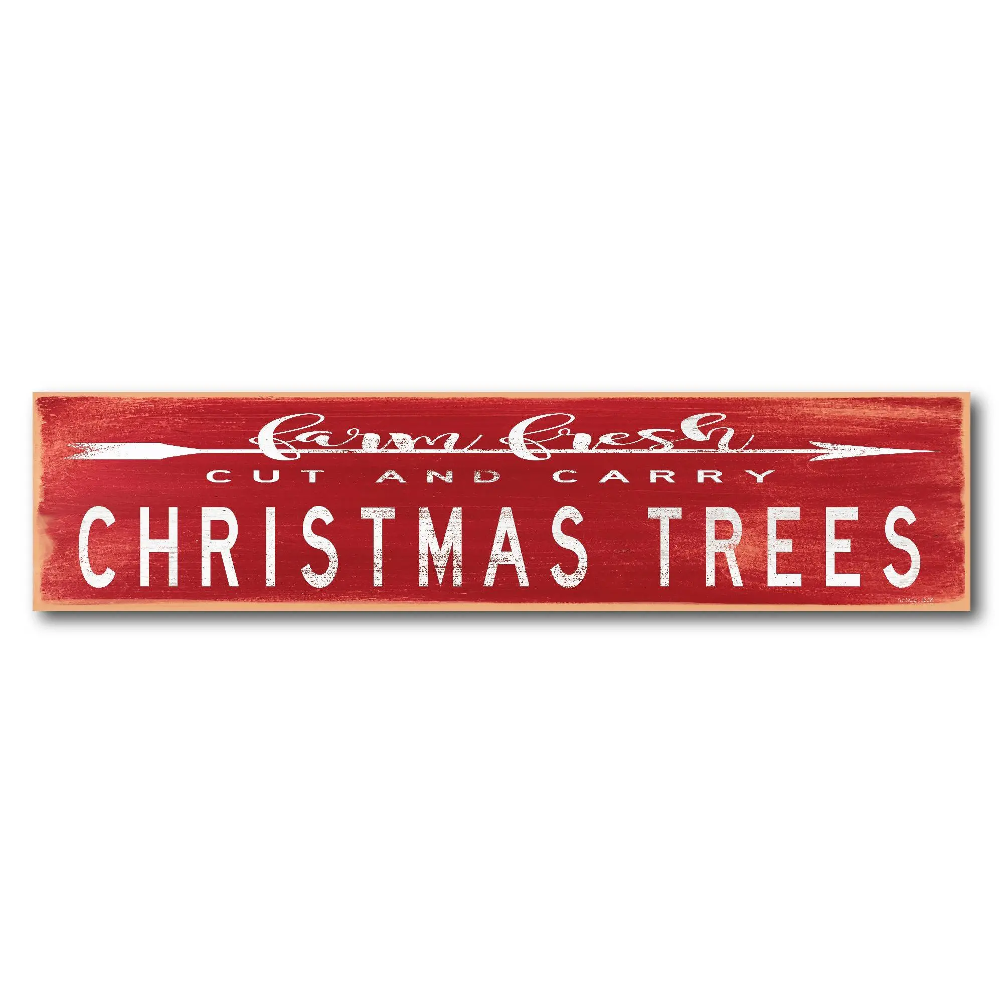 Courtside Market Farm Fresh Christmas Trees 7x30 Porch Sign