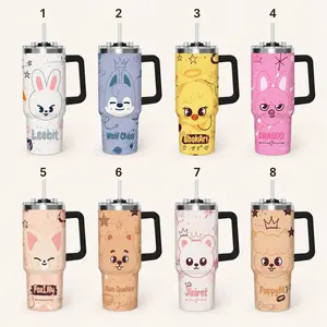 $KZ Tumbler, Inspired Travel Cup, Skz Animal Straw Tumbler, Cute Kpop Fan Gift, Kawaii Idol Cup for Stay Fans