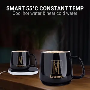 USB Coffee Warmer with Electric Heating Plate & Ceramic Mug Set