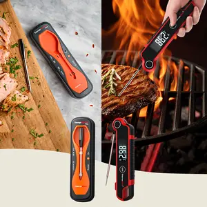 TempSpike Portable Digital Meat Thermometer Bluetooth, App Control, Wireless, Steel Probe for Cooking, Grill, Smoker, Oven, BBQ