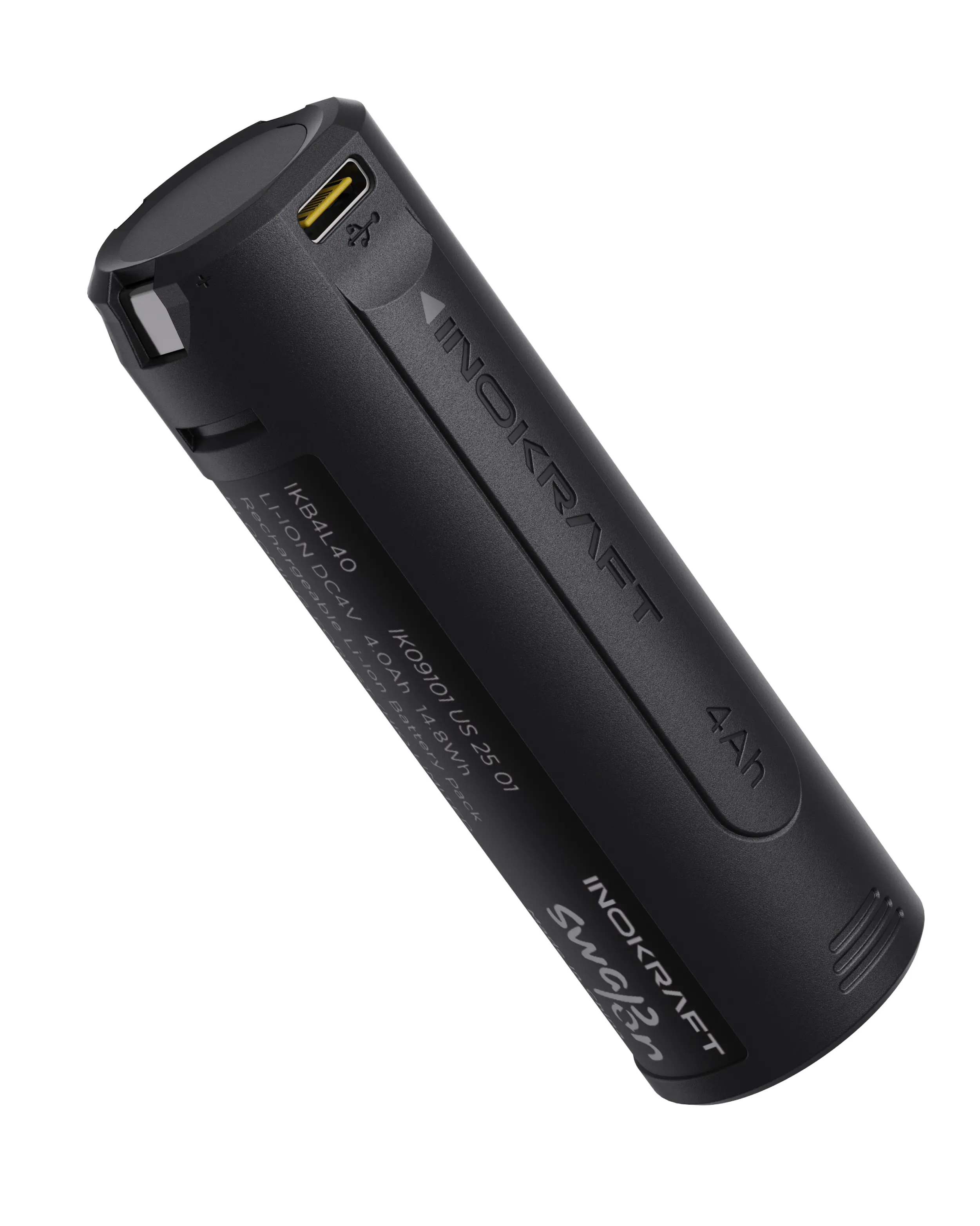 InoKraft Swap-On High Capacity Rechargeable Lithium Ion Battery - 4Ah 21700 Industrial-Grade Cell, Type-C Dual-Way Charging Compact Power Pack for Heated Vest, Small Devices, with Battery Recycling Support, High Capacity Battery