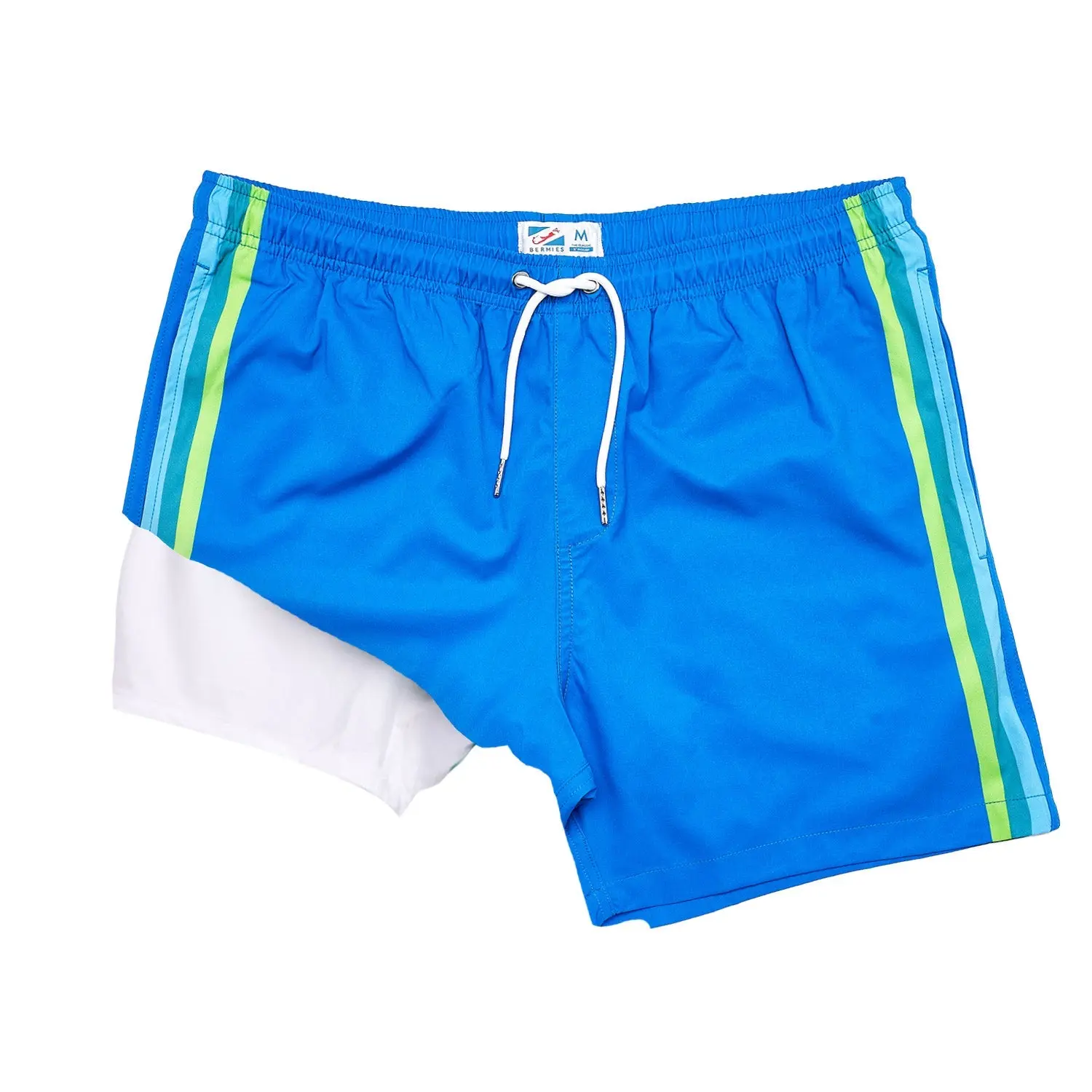 Blue - Chafe-Free Swim Trunks - Waterproof Pocket - 5 Inseam