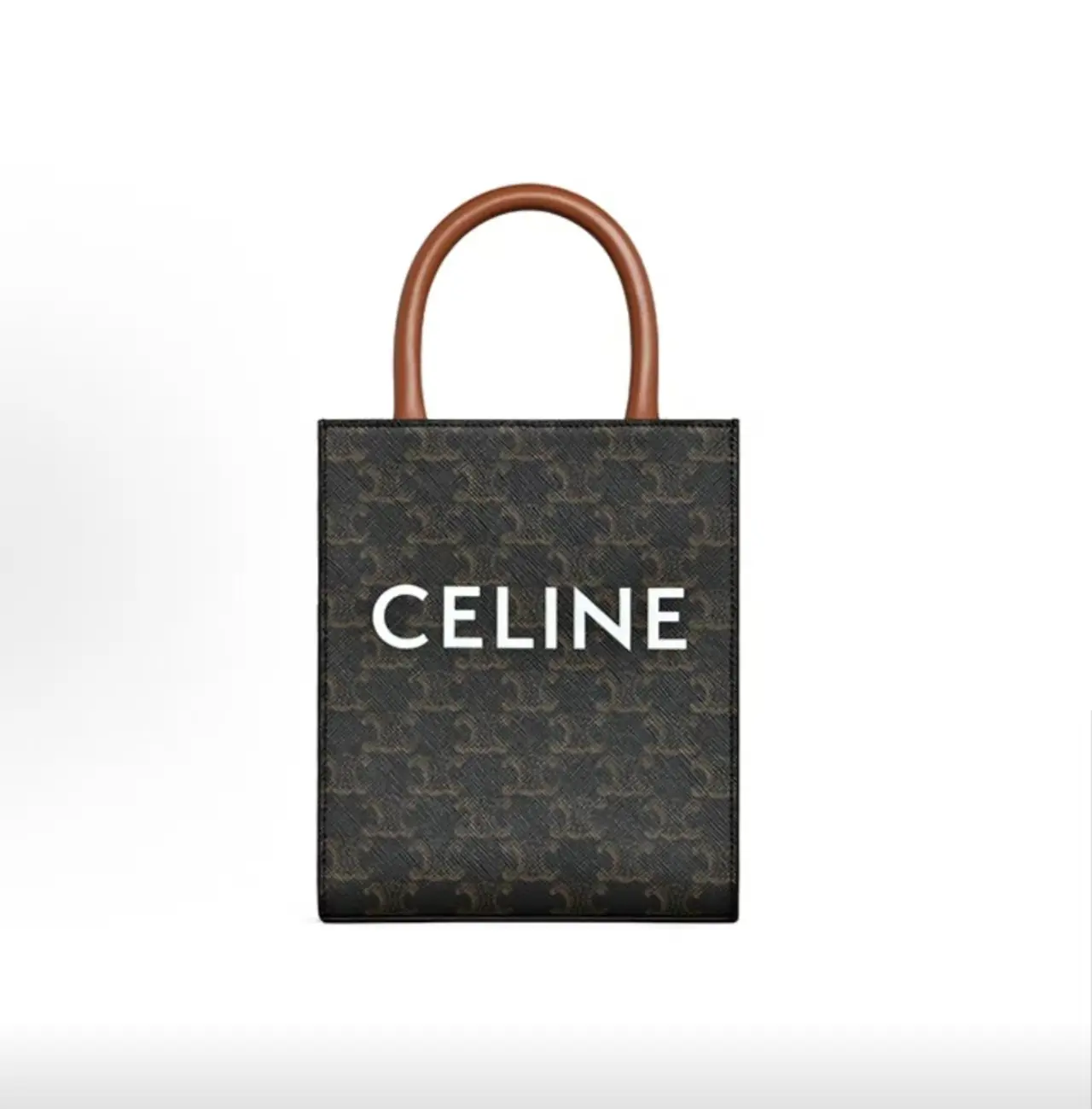 Pre-owned Celine Mini Vertical Cabas Triomphe Canvas Tote Bag
