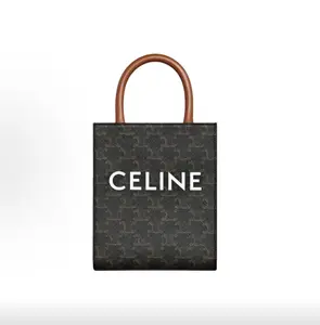 Pre-owned Celine Mini Vertical Cabas Triomphe Canvas Tote Bag
