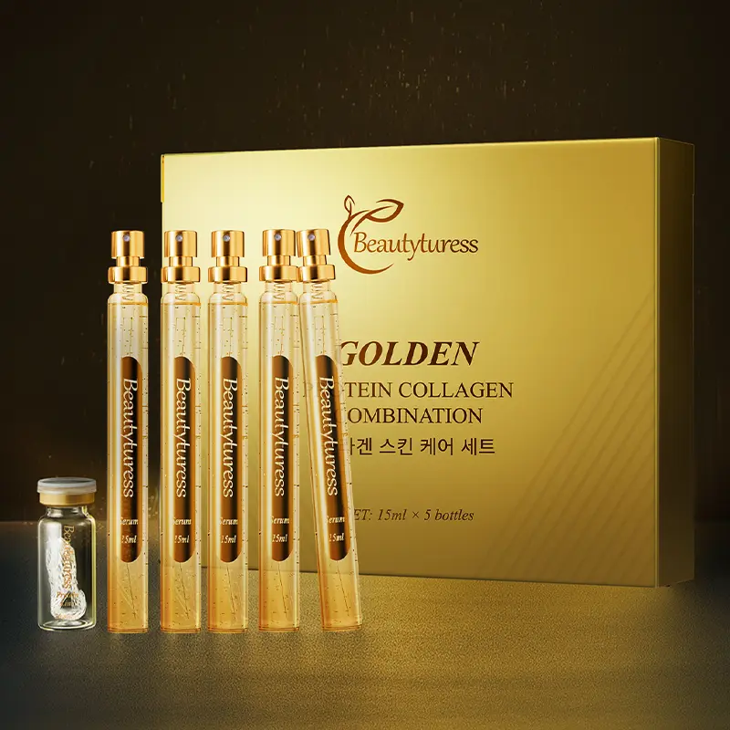 24K Gold Collagen Skincare Set 6PCS | Hydrating & Nourishing Facial Serum Kit | Moisturizing Daily Face Care for Radiant-Looking Skin