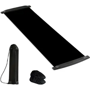 Slide Board with End Stops - Balance Workout Sliders 71"L x 20"W for Working Out - Exercise Slide Board with Carrying Bag and Booties for Beginners and Pros