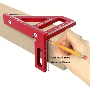 Professional Aluminum Alloy Triangle Ruler, Multi-Angle Measurement Tool, Precision Layout Measuring Instrument, Thickened Metal Marking Scale