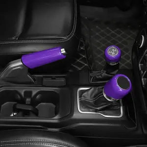 Car Interior Kit for 2018+ Jeep Wrangler JL JLU & Gladiator JT, 4WD Handbrake Trim, Gear Shift Knob Cover Trim, Interior Sticker Decoration with Perfect Compatibility