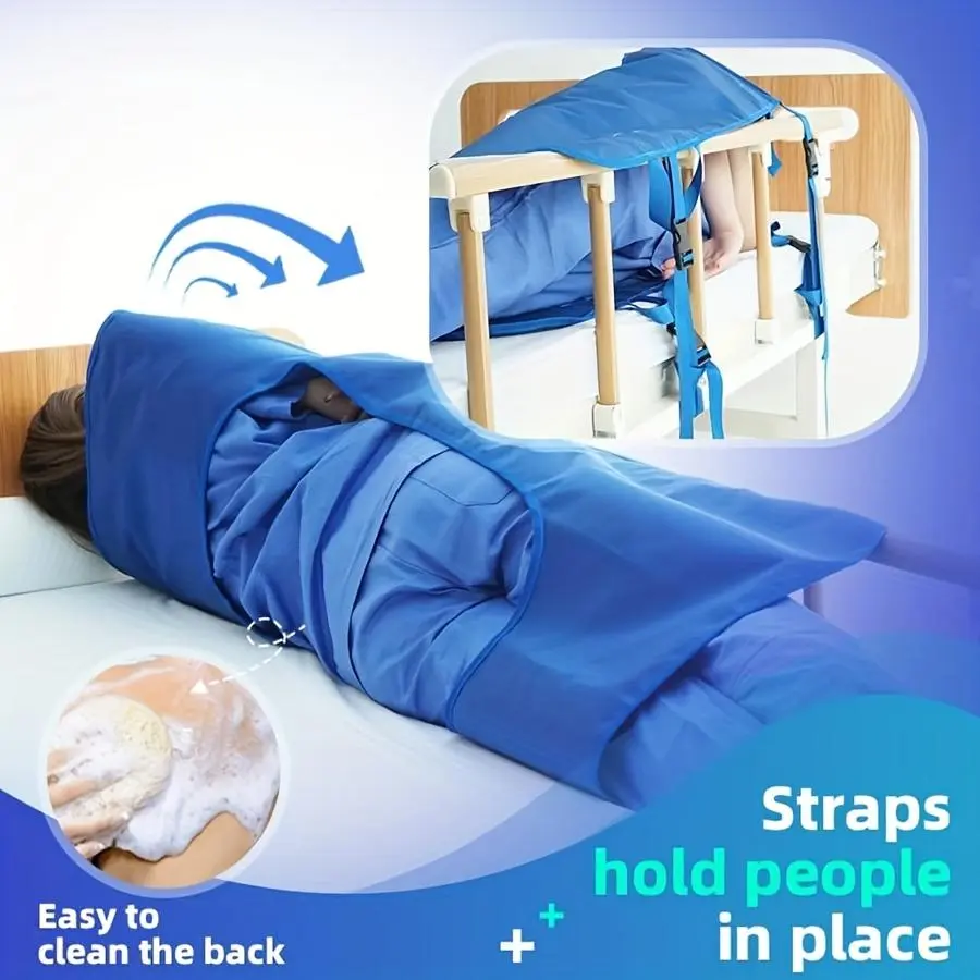 Extra Strong Incontinence Transfer Bed Pad - 43"x32" Washable Repositioning Sheet with Reinforced Handles, Secure Buckle, Breathable Fabric, Safety Design, Multifunctional Use, Easy Maintenance for Elderly Patients, Home-Hospital Care, Home/Hosp