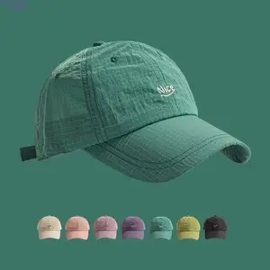 Unisex Korean Style Plaid Baseball Cap, Letter Embroidery Quick-Drying Hat, Lightweight Casual Duckbill Cap for Spring & Summer, Trendy All-Match Sun Protection Hat for Daily Outfits & Outdoor Activities