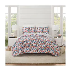 Modern Heirloom Blossom 3pc King Cotton Quilt Set