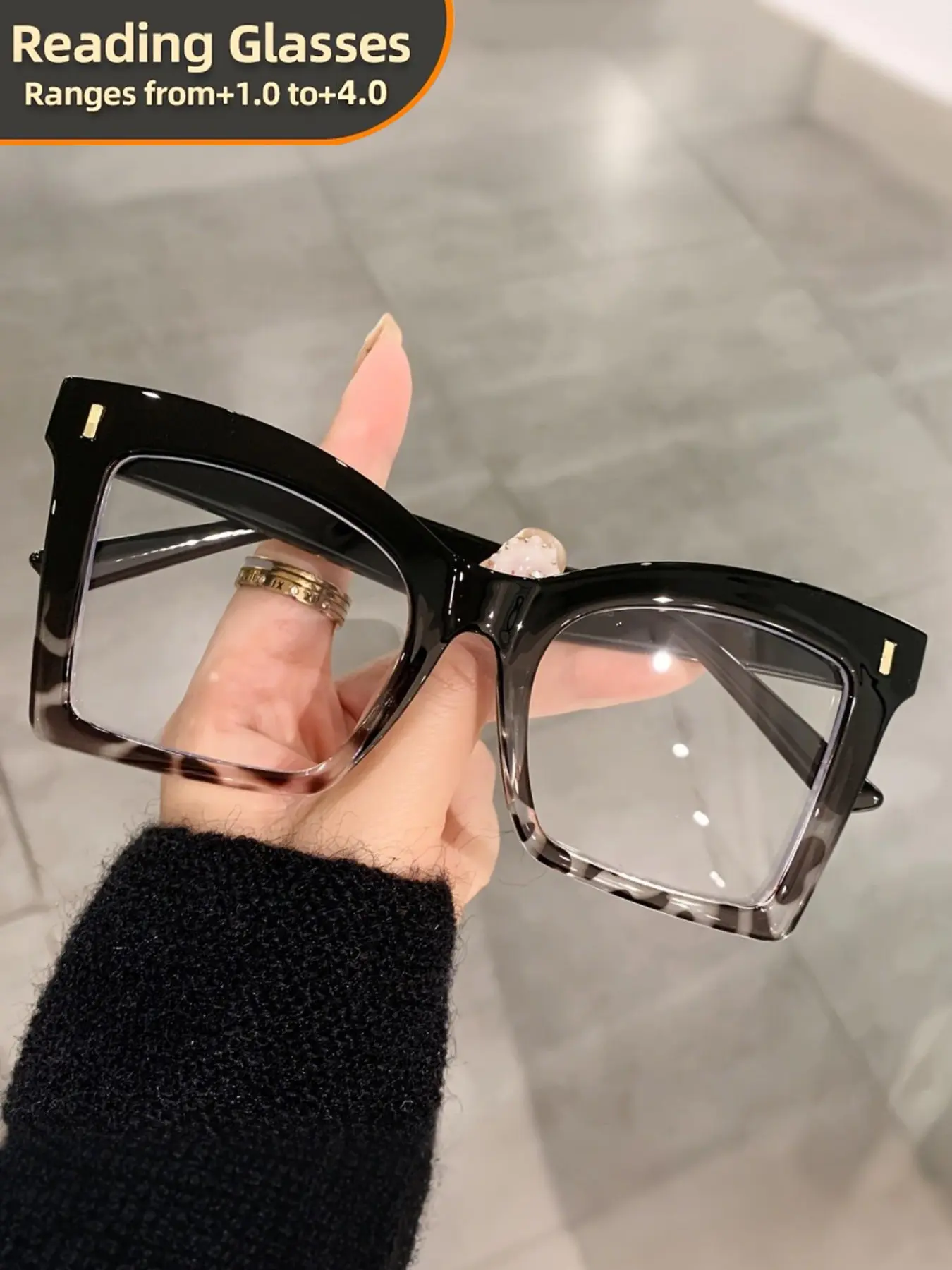 Reading Glasses Clear Lens Fashion High Quality Eyewear Computer Glasses for Women Men +1.0 to +4.0,christmas gifts, Reading Eyeglasses