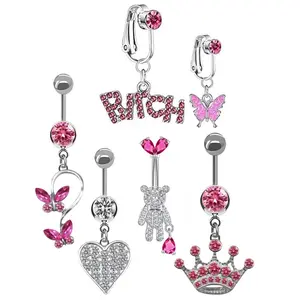 6pcs/set trendy y2k Belly rings