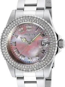 Invicta Women's 40mm Angel Quartz Crystal Accented MOP Dial Bracelet Watch