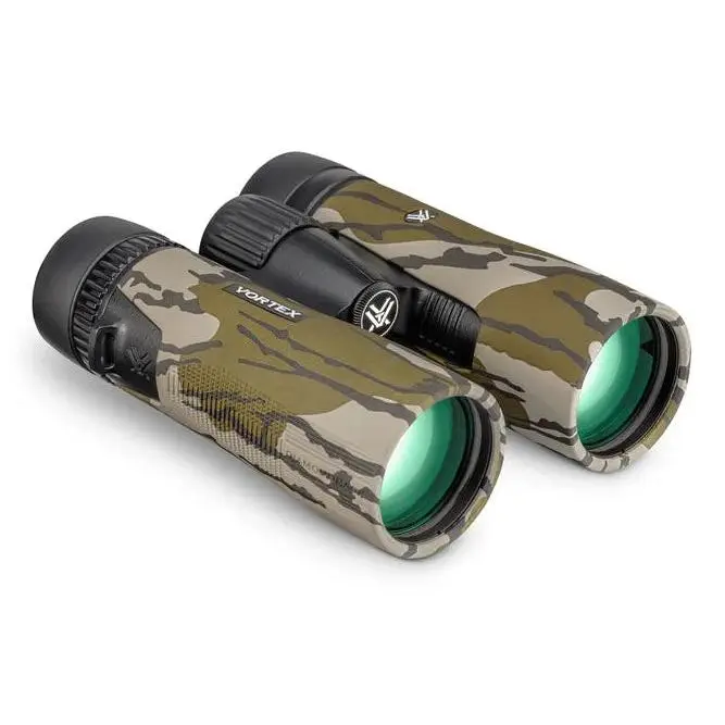 Vortex Diamondback HD 10x42 Waterproof Binocular for Hunters, Ergonomic Rubber Armor with Mossy Oak Bottomland Camo and Adjustable Eyecups, Center Focus Wheel, Unisex, Argon-Gas Purged, Fully Multi-Coated, Non-Slip