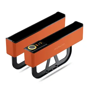 ISAMUTO Car Seat Gap Filler Organizer with USB & Type-C Charging, 120W Power Expansion Box, Anti-Drop Seat Gap Storage for Phones, Keys & Wallet