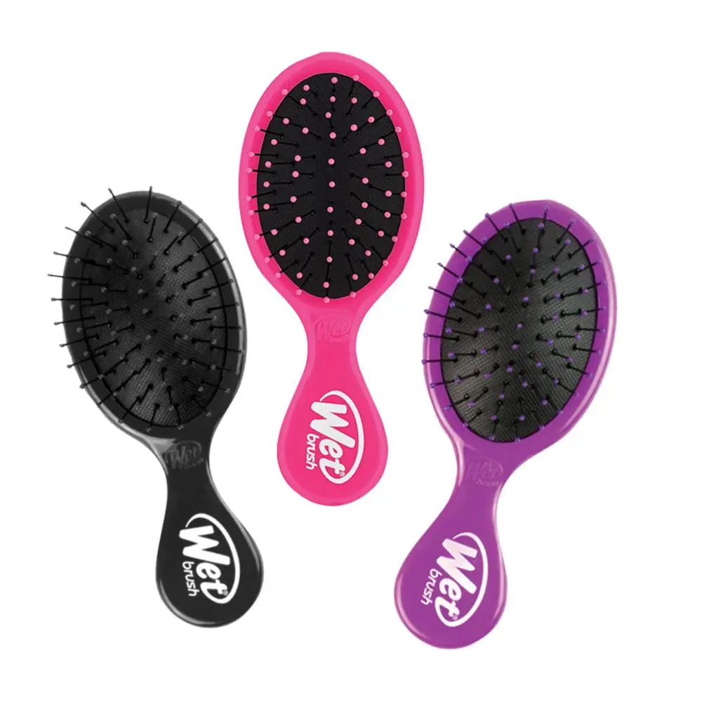 Wet Brush Mini Detangler, Gentle Anti-Snagging Hair Brush with IntelliFlex Bristles, Compact Travel Size for All Hair Types, Wet or Dry, Gentle Detangle, Flexible Tips, Any, Curly, Ultra-Soft, Gentle Detanglers