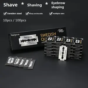 10/100PCS Double Edge Blade Stainless Steel Ultra-sharp Smooth Razor Blades To Shave Blade For Manual Razor Razor Blades For Double Edge Razor,Stainless Steel Blades Used for Folding Knife with Shaving & Hair Removal