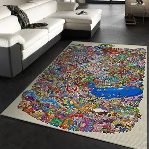 Pokemon All Characters Artwork Rug Home Decor