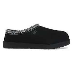 UGG Tasman II Slipper Black - Suede Upper Plush UGGpure Wool Lining Cushioned Insole Lightweight EVA Outsole Cozy Warmth Breathability