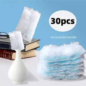3 packs, 10 pieces per pack Electrostatic Disposable Dust Collector Refills, for Easy Dust Removal - Replacement Cloths for Electronics, Furniture, Blinds, and Ceiling Fans - Cleaning Supplies and Accessories(no include handle)
