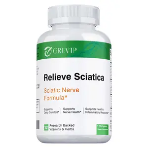 GREVIP - Sciatica Relief - Enriched with B Vitamins and Plant Extracts - Muscle Health - 120 Dietary Capsules Supplement
