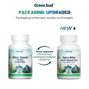 Green Bud 2 Bitter Gourd Herbal Capsules Contain Extracts of Bitter Gourd, Cinnamon, Ginseng, and Mulberry Leaves, etc. Supplement #Summervibes