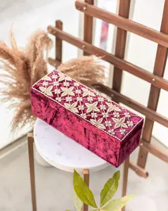 Royal Crimson Velvet Bangle Box