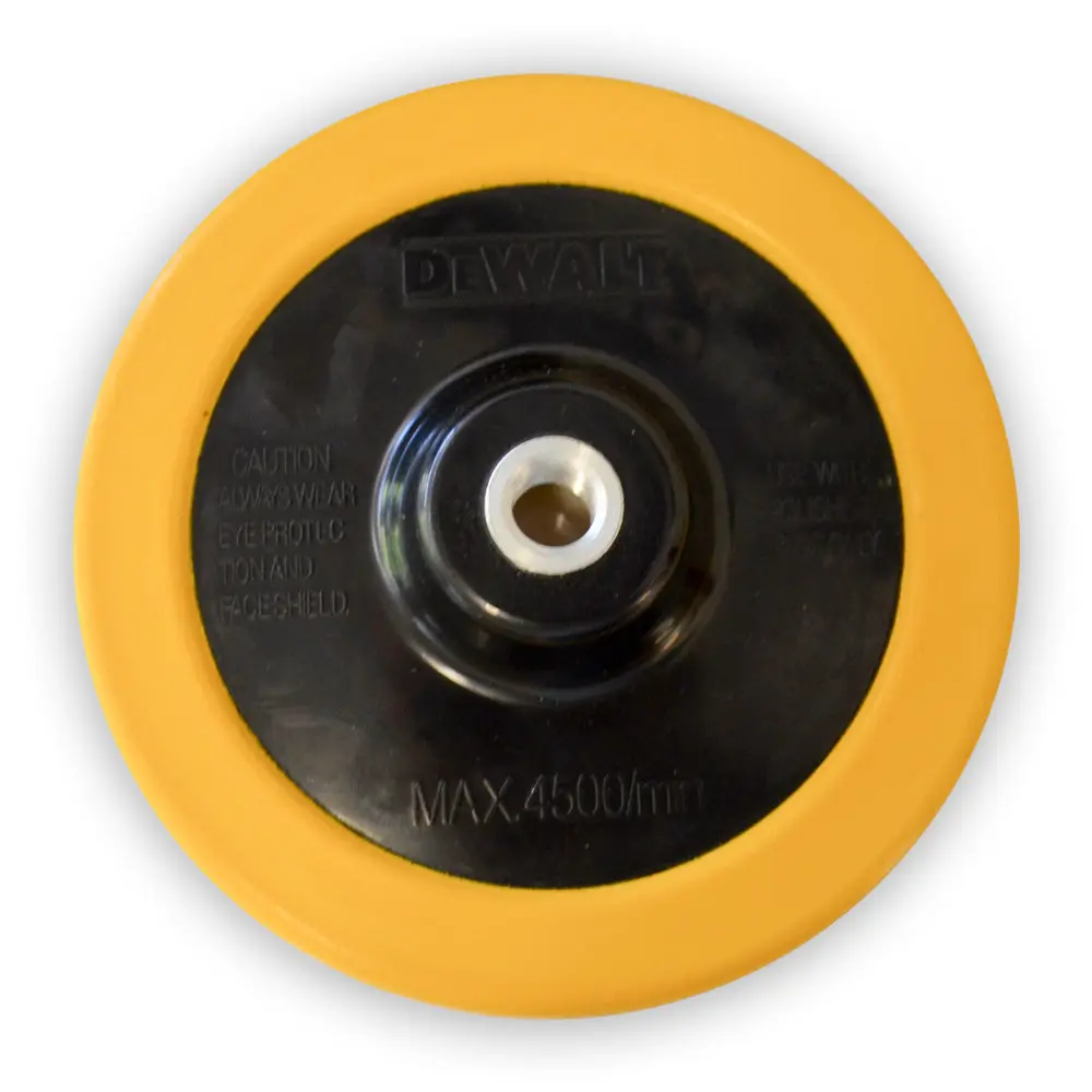 Dewalt 7-Inch Hook and Loop Backing Plate with Padded Foam - Flexibility, Diamond Cut Deluxe, Detail King, Reduces Cutting Times for Rotary Buffers, Polishing Machines
